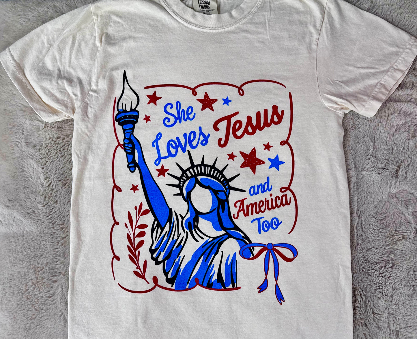 Loves Jesus & America Comfort Colors tee