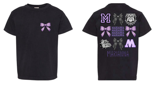 Marianna Purple/Black {Bow Pocket/Back Design}