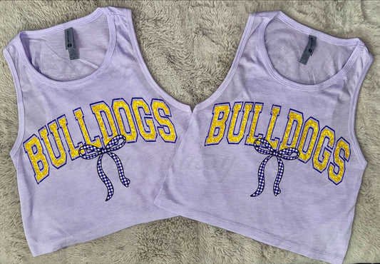 Bulldogs ➕ Lavender Cropped Tank