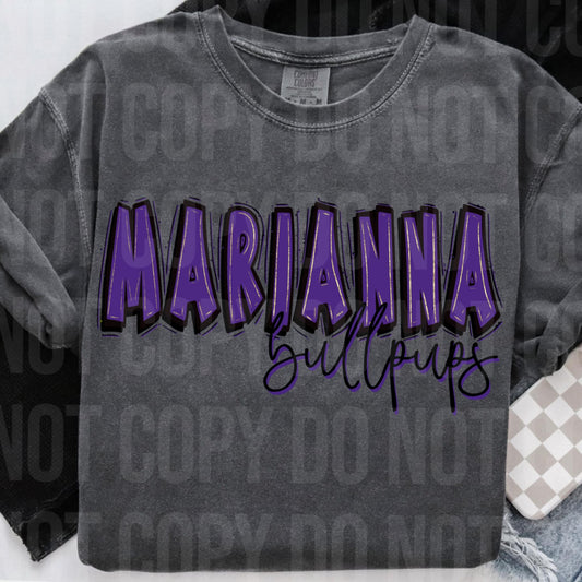 Marianna Bullpups | Comfort Colors Tee