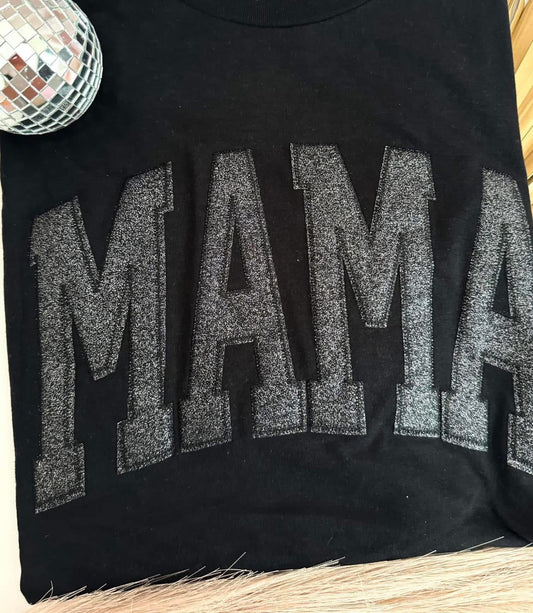 Mama | Embroidered Black