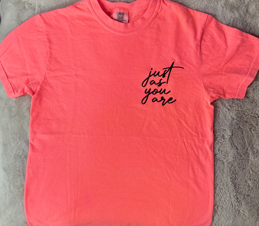 Just As You Are-Embroidered Comfort Colors Tee