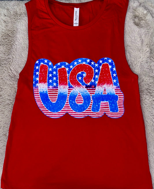 Red USA Bella tank