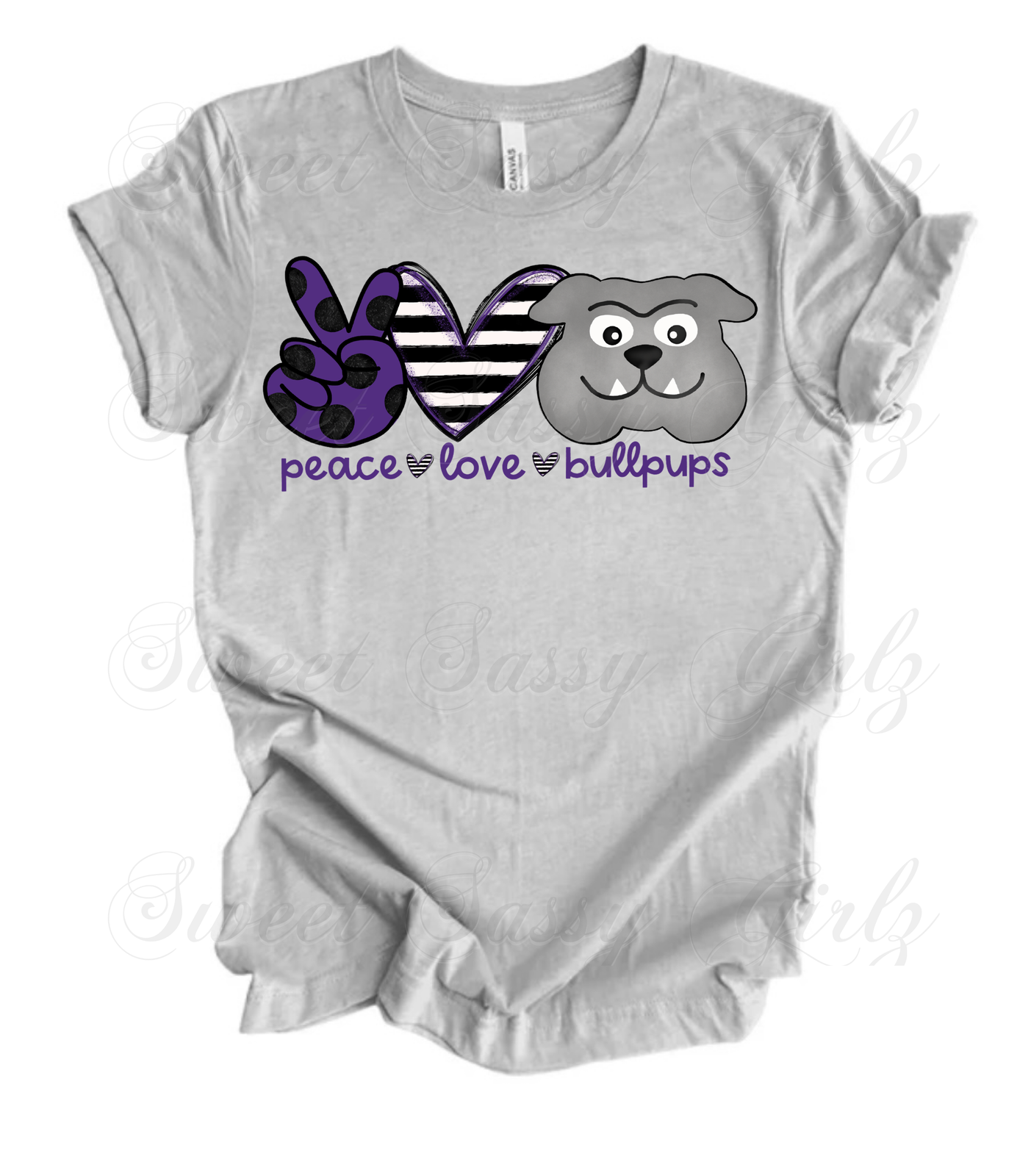 Peace Love Bullpups | Purple & Black