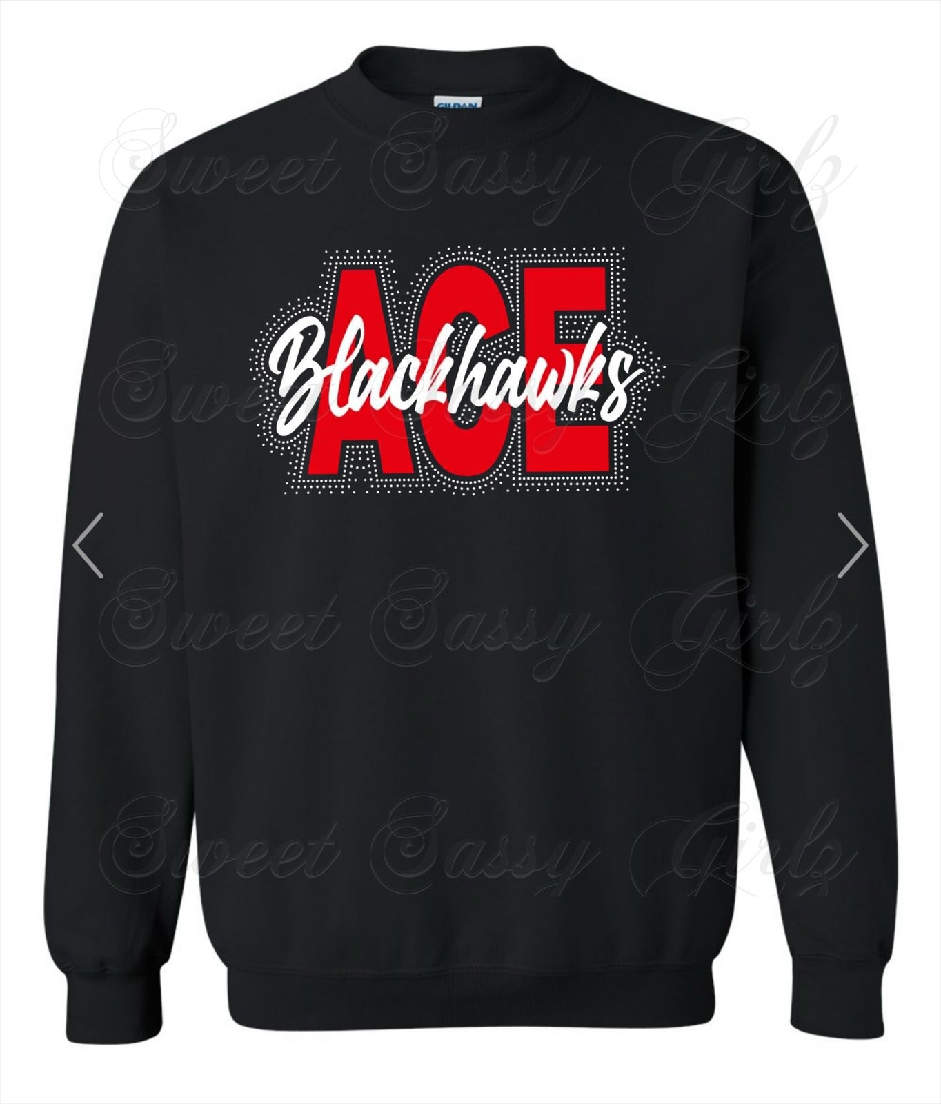 ACE Blackhawks Bling | Gildan Sweatshirts