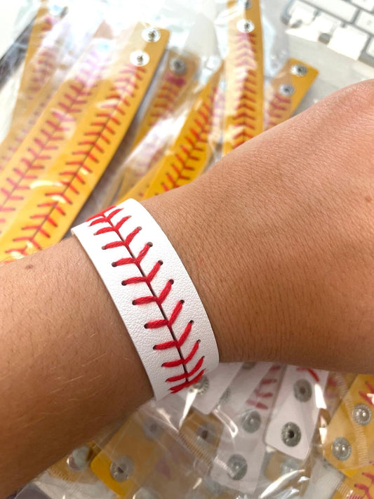 Baseball + Softball Leather Bracelets