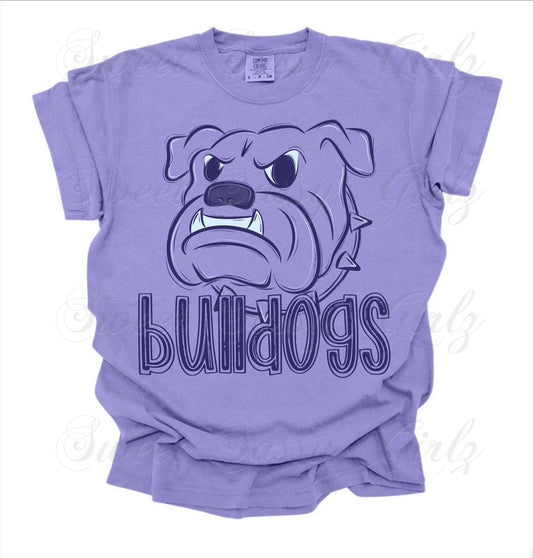 Monochrome Bulldogs | Comfort Colors Tee