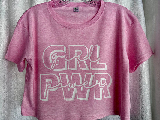 Girl Power Youth Girls Mid-Crop Top