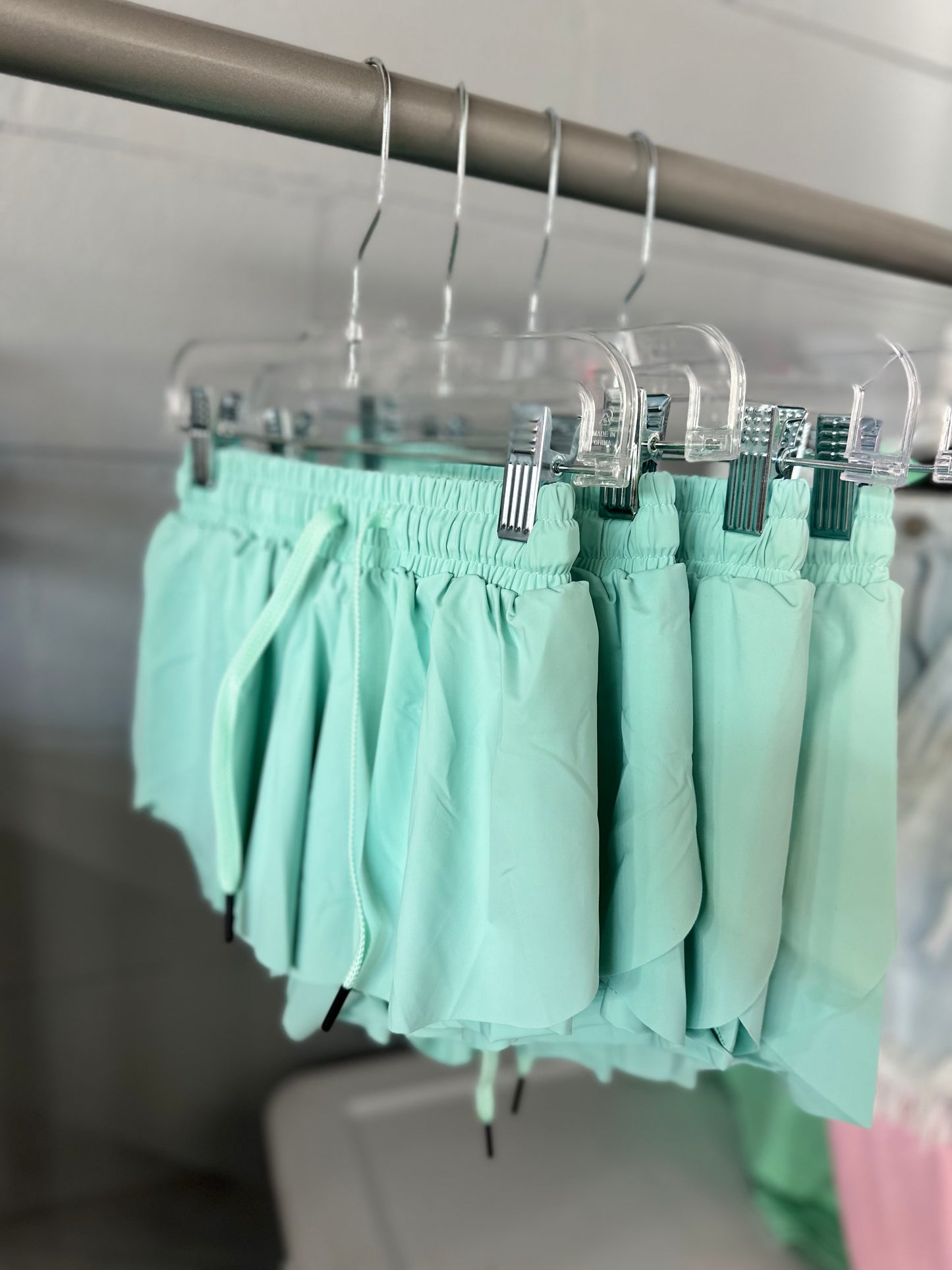 Mint Sporty Skirted Shorts