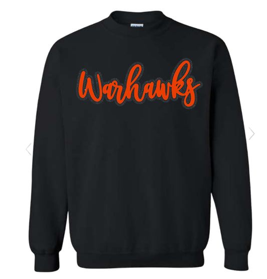 Warhawks Glitter + Puff Print | Adult Gildan Sweatshirt