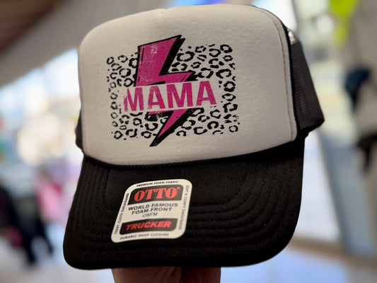Mama Hat | Leopard + Lightning Bolt