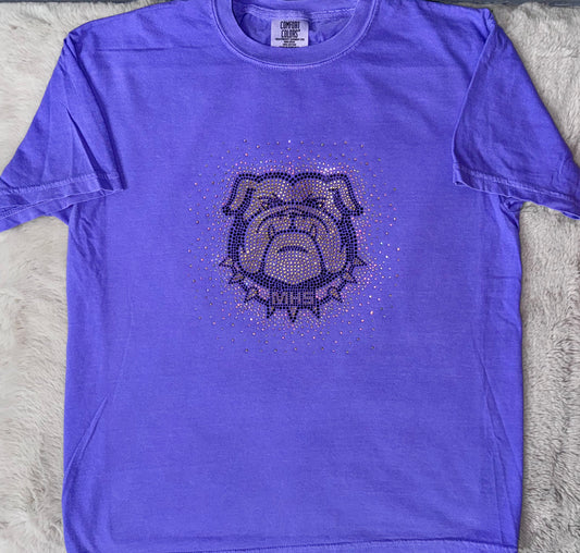 💜🐾 MHS Bulldog Sparkle | Comfort Colors Tee 🐾💜