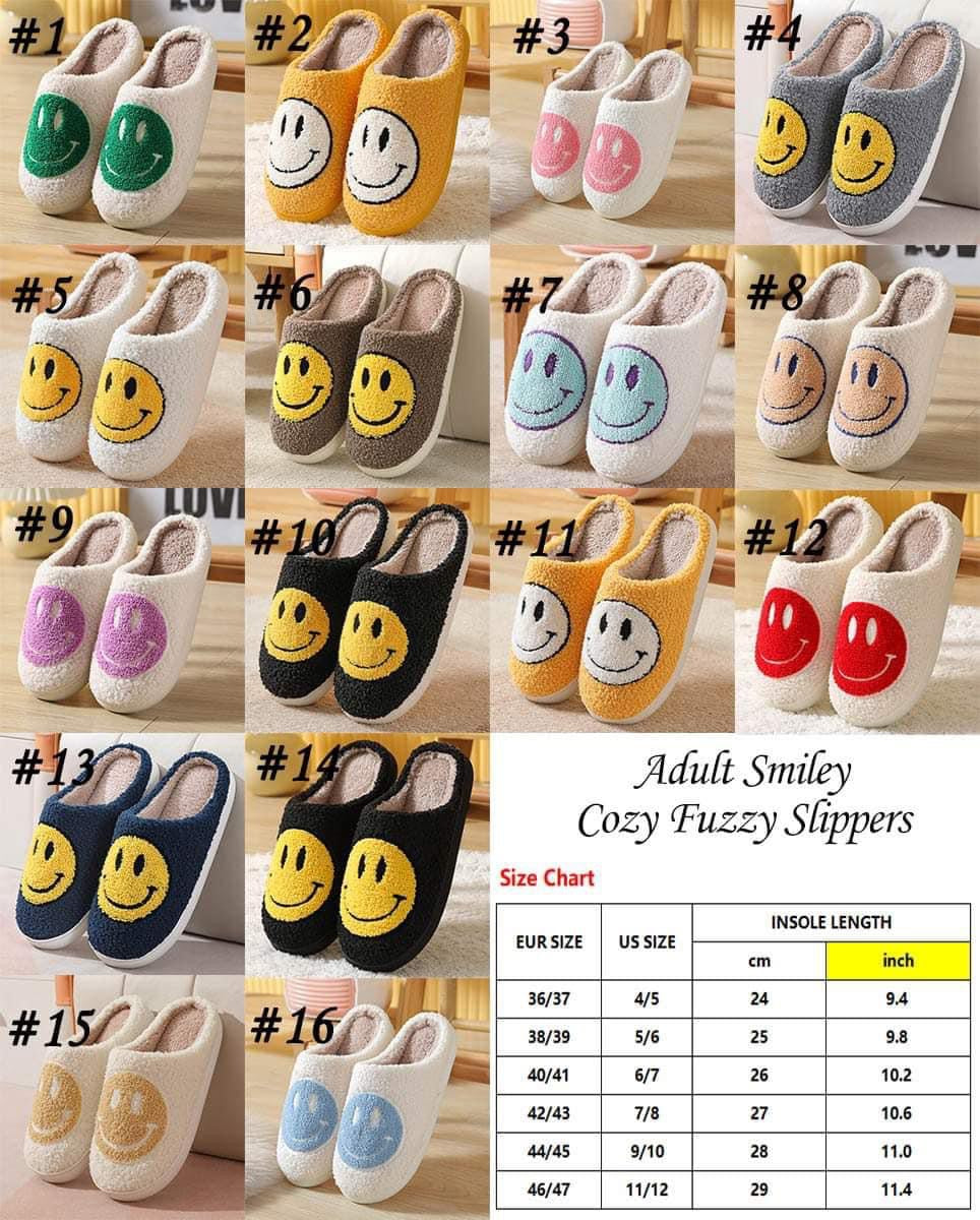 Adult Smiley Slippers