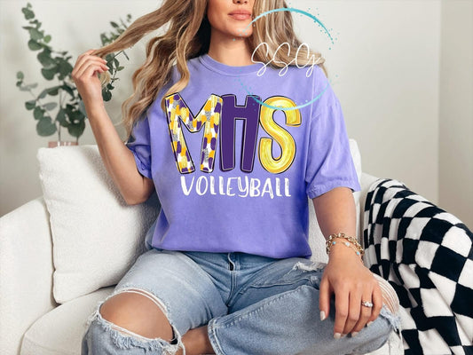 MHS Volleyball ➕ Comfort Colors Tee