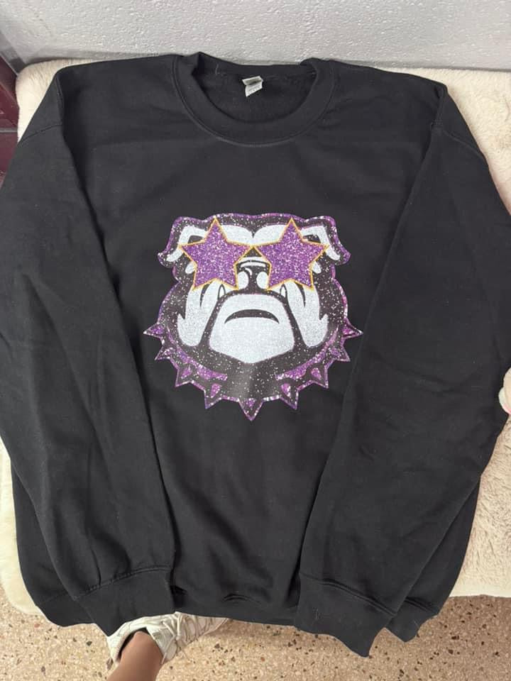 Purple + Black Preppy Bulldog