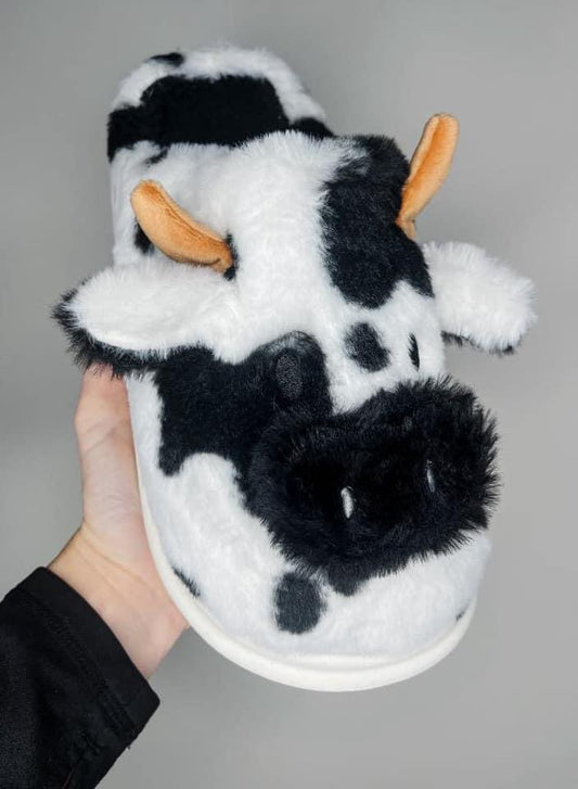 Black Cow Slippers