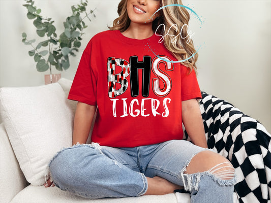 Blountstown Tigers ➕ Red Comfort Colors Tee