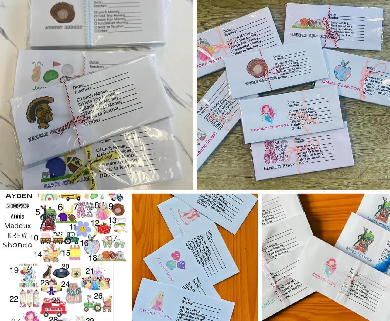 Personalized School Envelopes