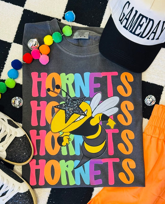 Neon Hornets | Pepper Comfort Colors Tee