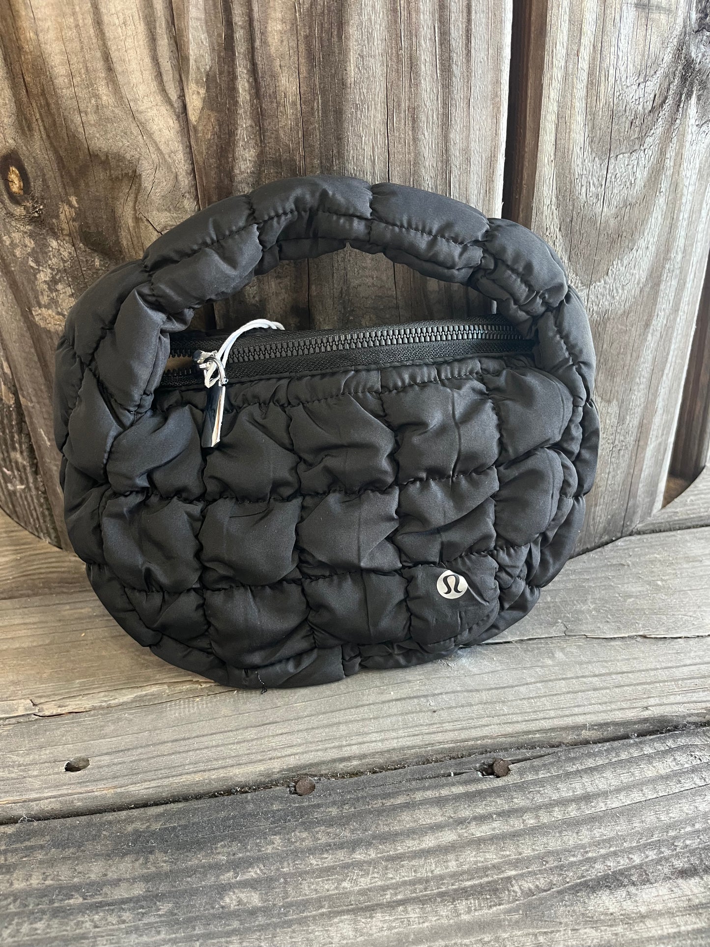 Black Lu-Alike Puffer Tote