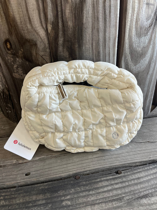 White Lu-Alike Puffer Tote