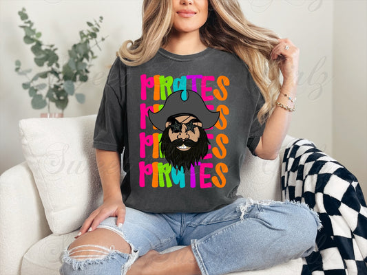 Neon Pirates | Pepper Comfort Colors Tee