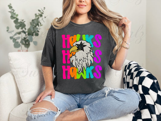 Neon Hawks | Pepper Comfort Colors Tee