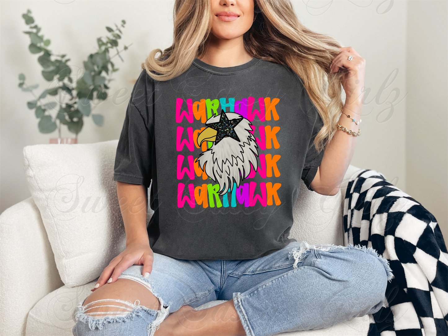 Neon Warhawk | Pepper Comfort Colors Tee
