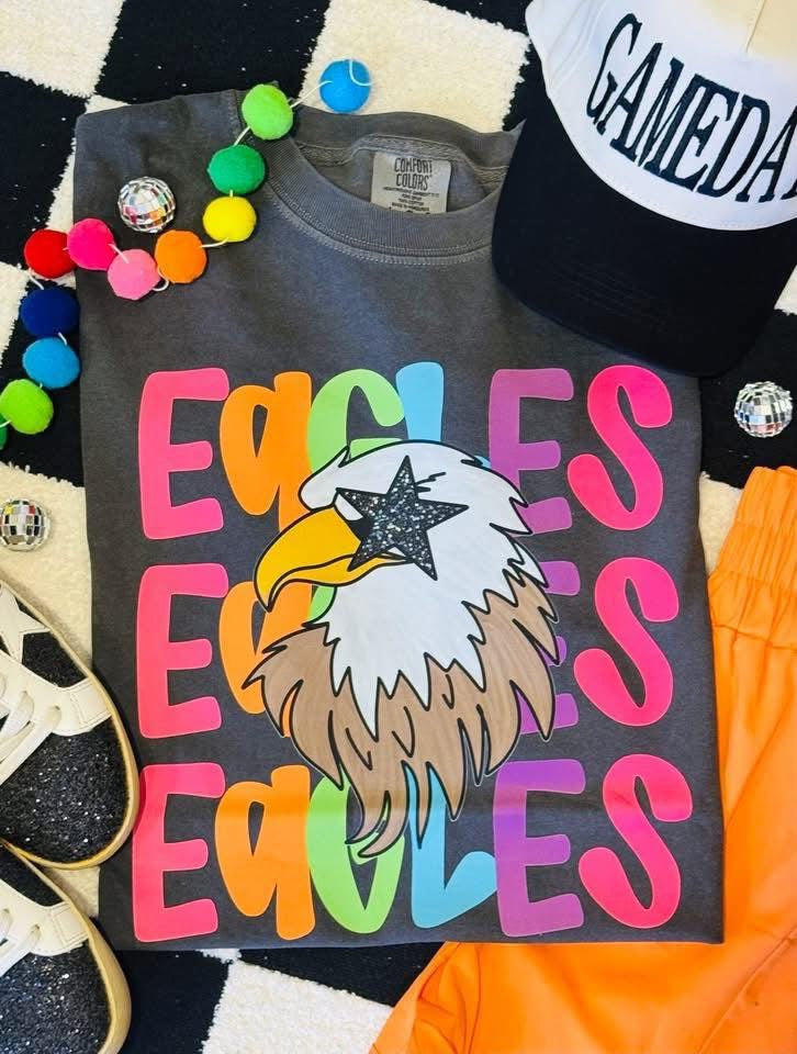Neon Eagle | Pepper Comfort Colors Tee