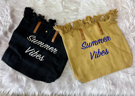 Summer Vibes Canvas Tote