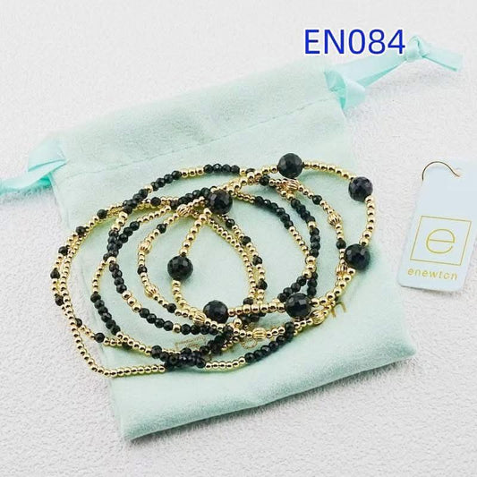 Black + Gold Bracelet Set