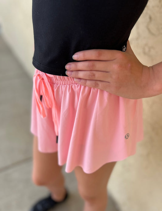 Pink Sporty Skirted Shorts