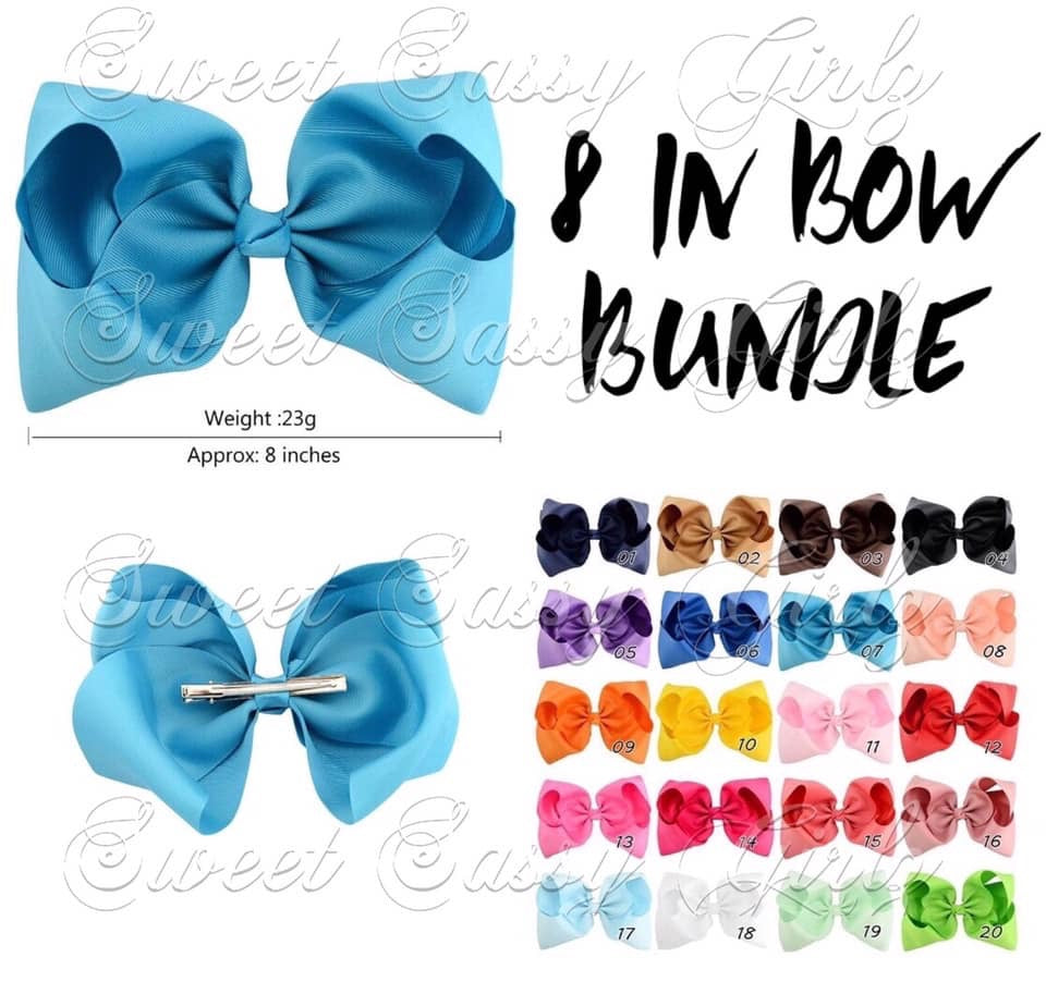 8 IN SOLID BOW BUNDLE