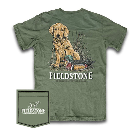Retriever Puppy and Duck Tee
