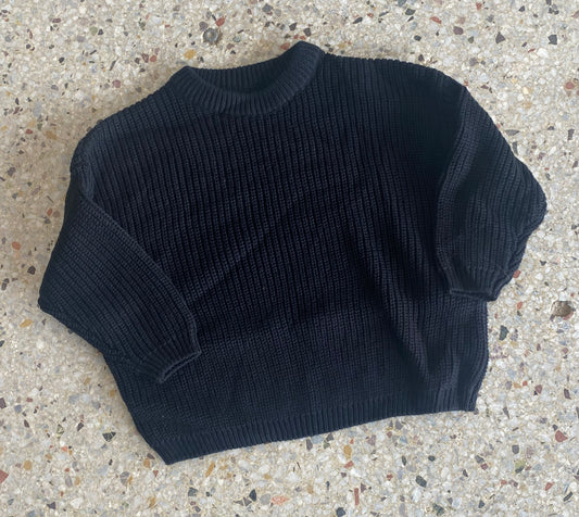 Black Chunky Knit Sweater
