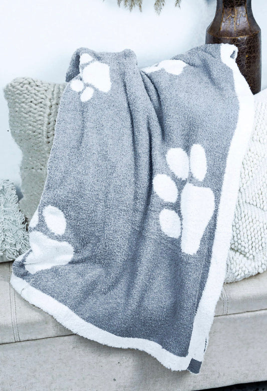 Cozy Cuddles Paw Print Blanket
